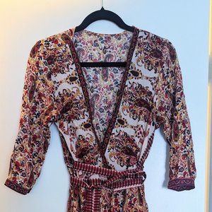 Beautiful Printed multicolor Maxi wrap dress